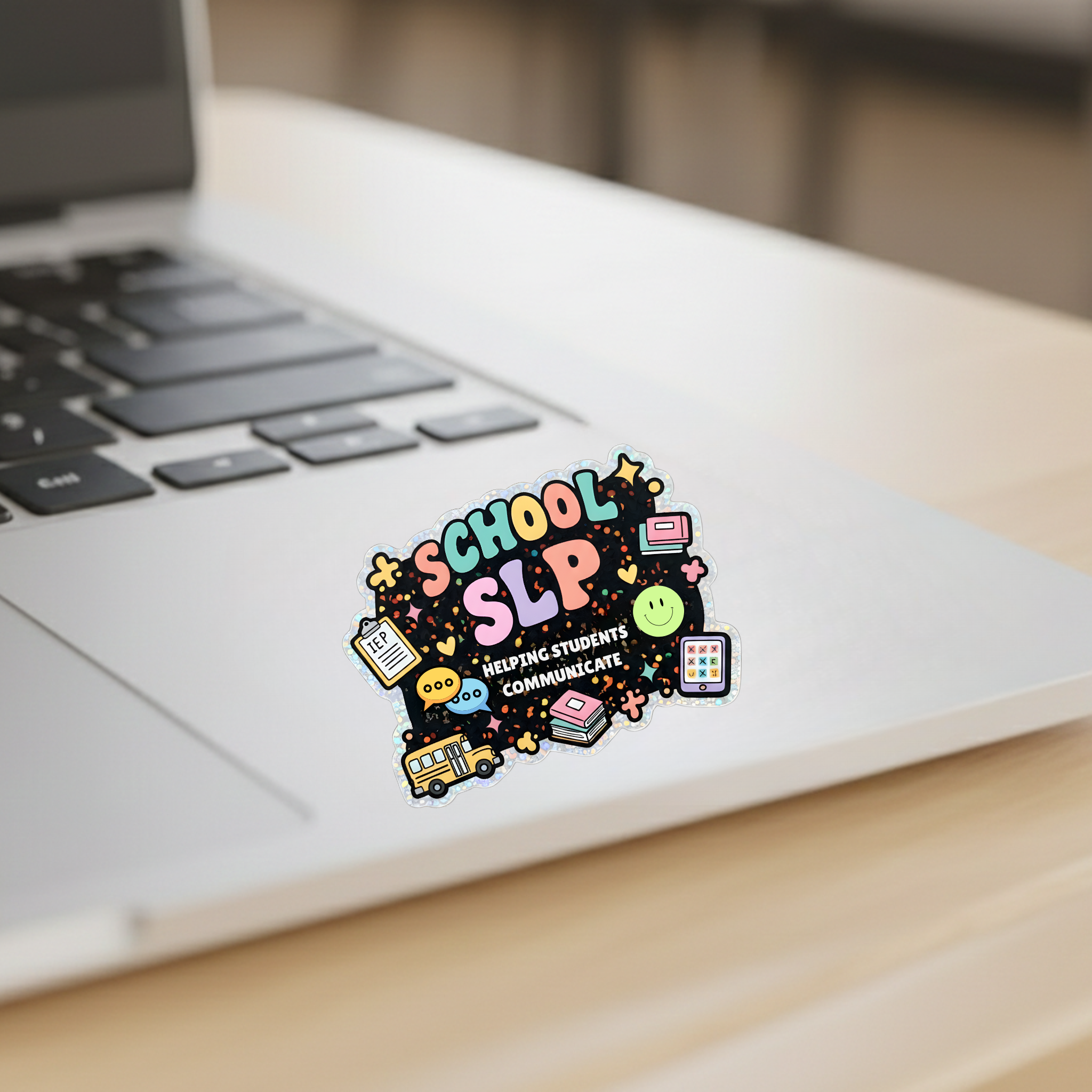 School SLP Sticker - "Helping Students Communicate"
