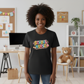 School Nurse Colorful Comfort T-Shirt | Bubble Font Graphic Tee