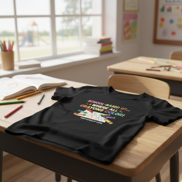 Where All Crayons Color – School-Based OT Occupational Therapy Shirt