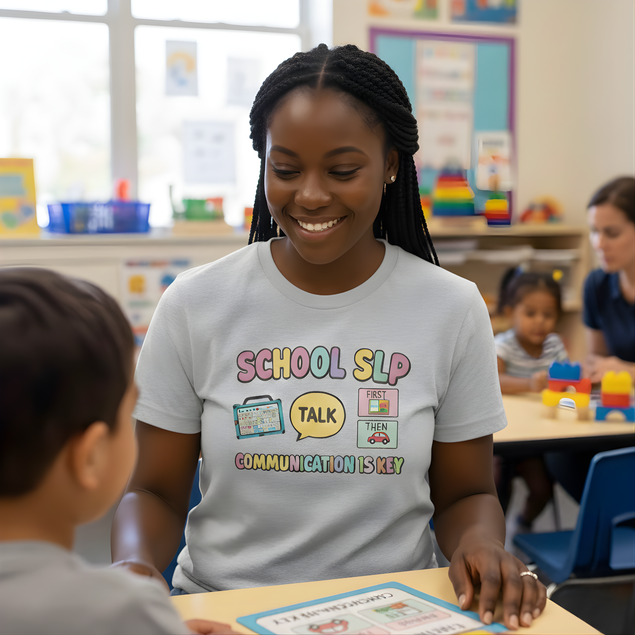 School SLP Tee – Communication Is Key Speech Therapy Shirt