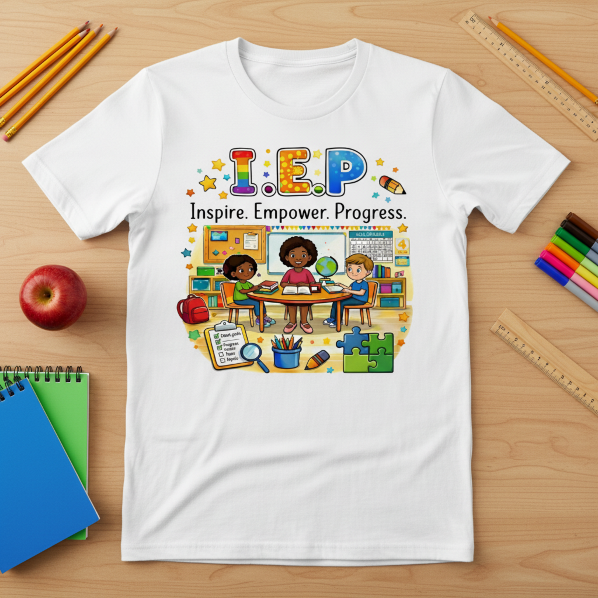 I.E.P. Inspire. Empower. Progress. Special Education Teacher T-Shirt