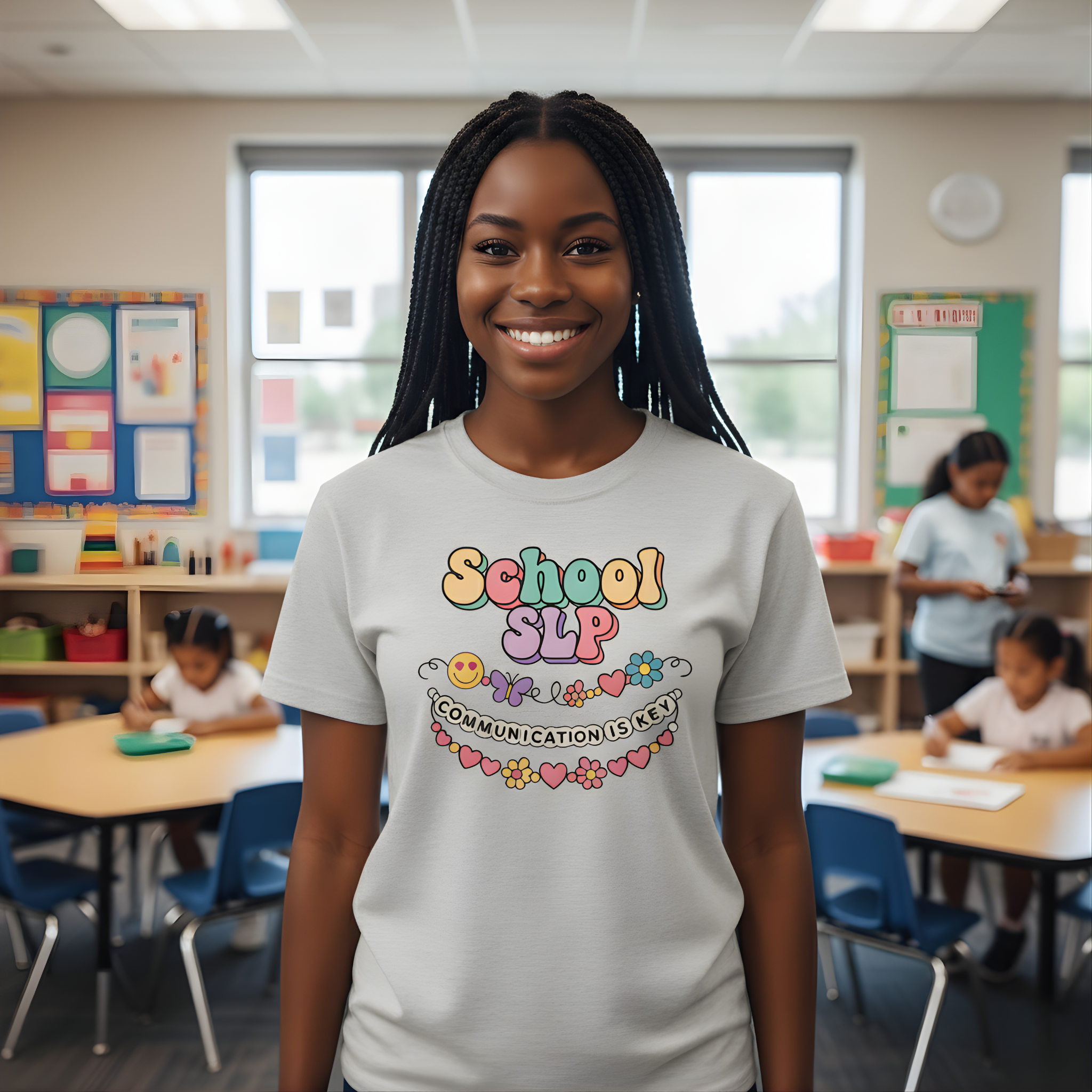 School SLP – Communication Is Key Retro Graphic Tee