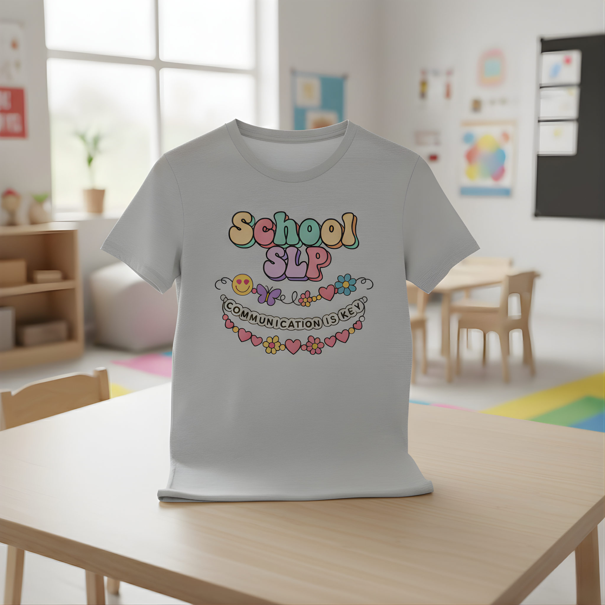School SLP – Communication Is Key Retro Graphic Tee