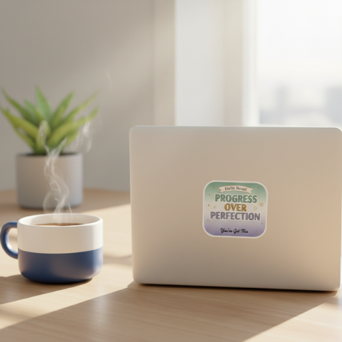Parent Affirmation Sticker: Progress Over Perfection