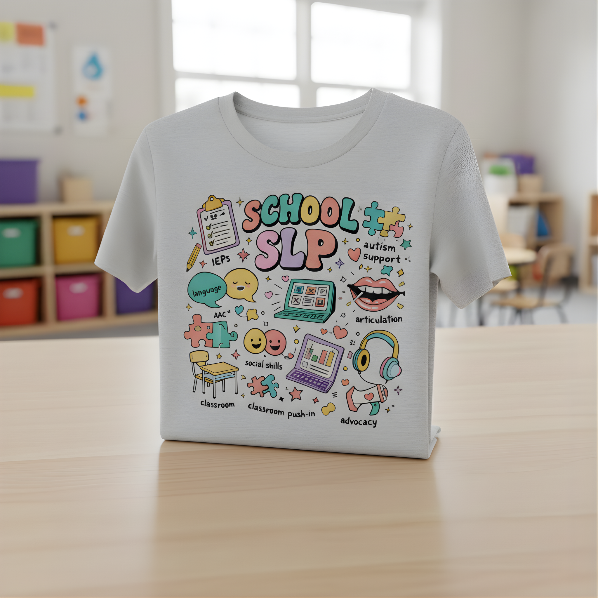 School SLP Roles Graphic Tee – Speech Therapy in Action