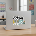 School Nurse Vinyl Decal | Student Desk & Stethoscope Design