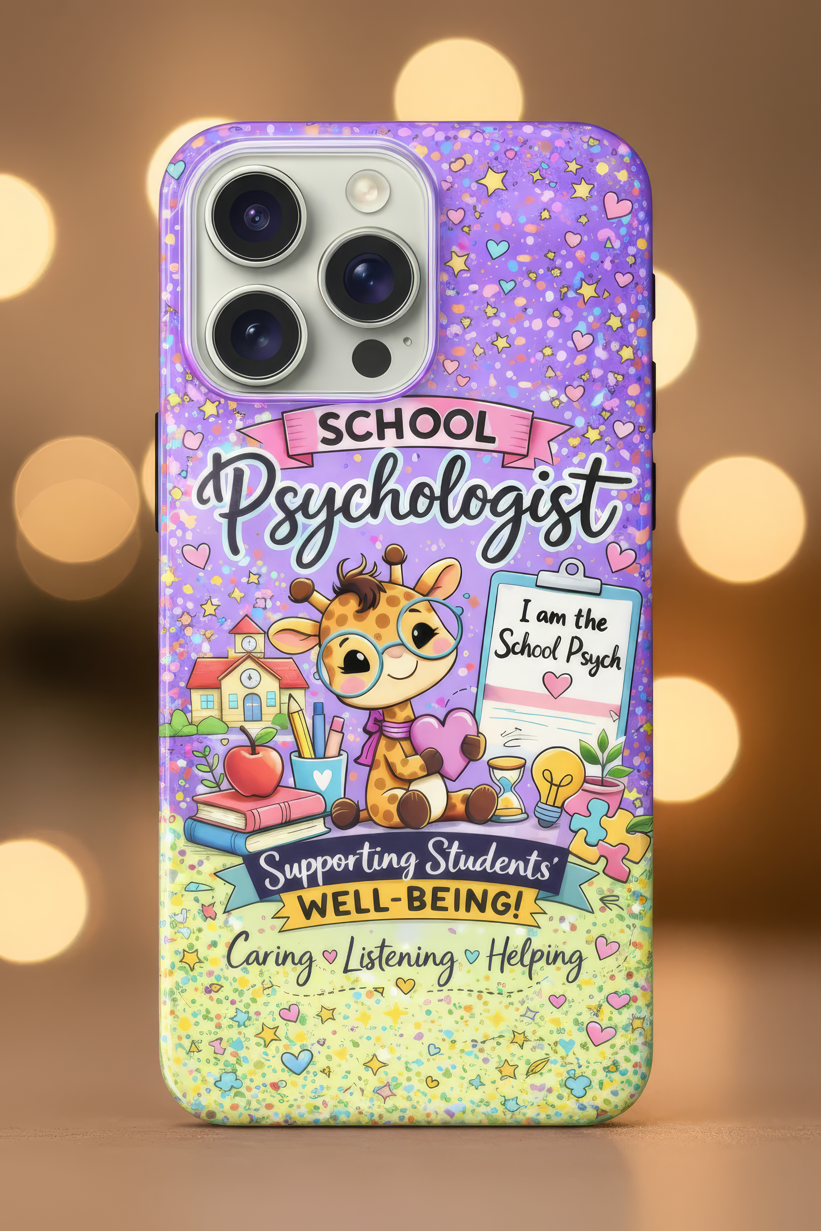 School Psychologist "Supporting Students' Well-Being" Protective Phone Case