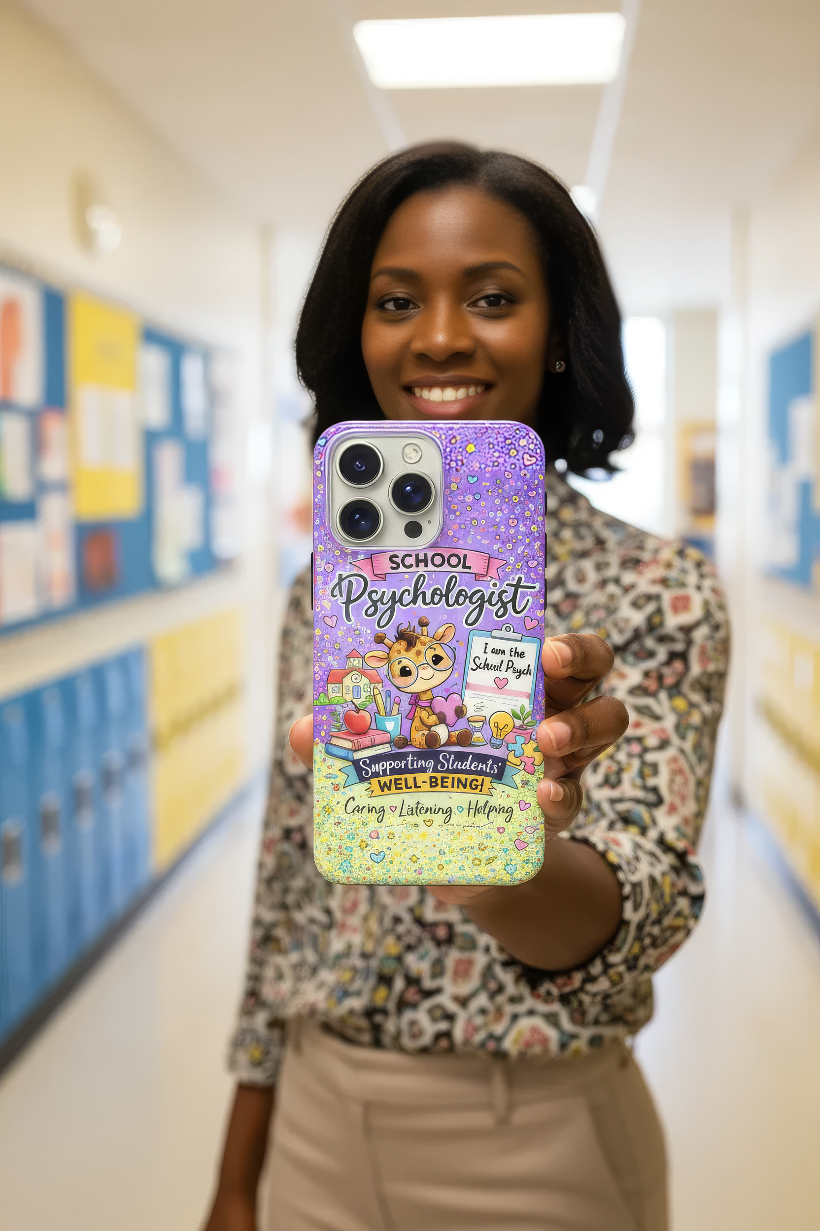 School Psychologist "Supporting Students' Well-Being" Protective Phone Case