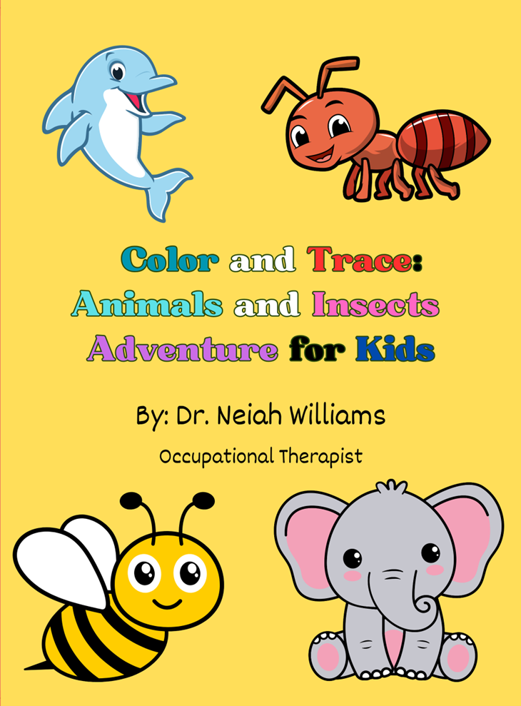Color and Trace: Animals and Insects Adventure for Kids | Fine Motor Skills Activity Book
