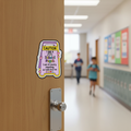 Caution School Psych Sticker - Office Door