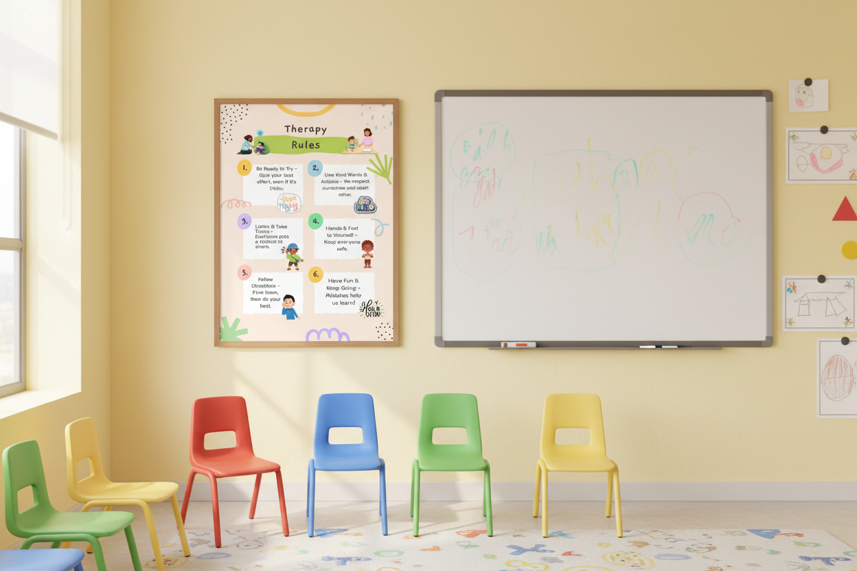 Classroom wall mockup