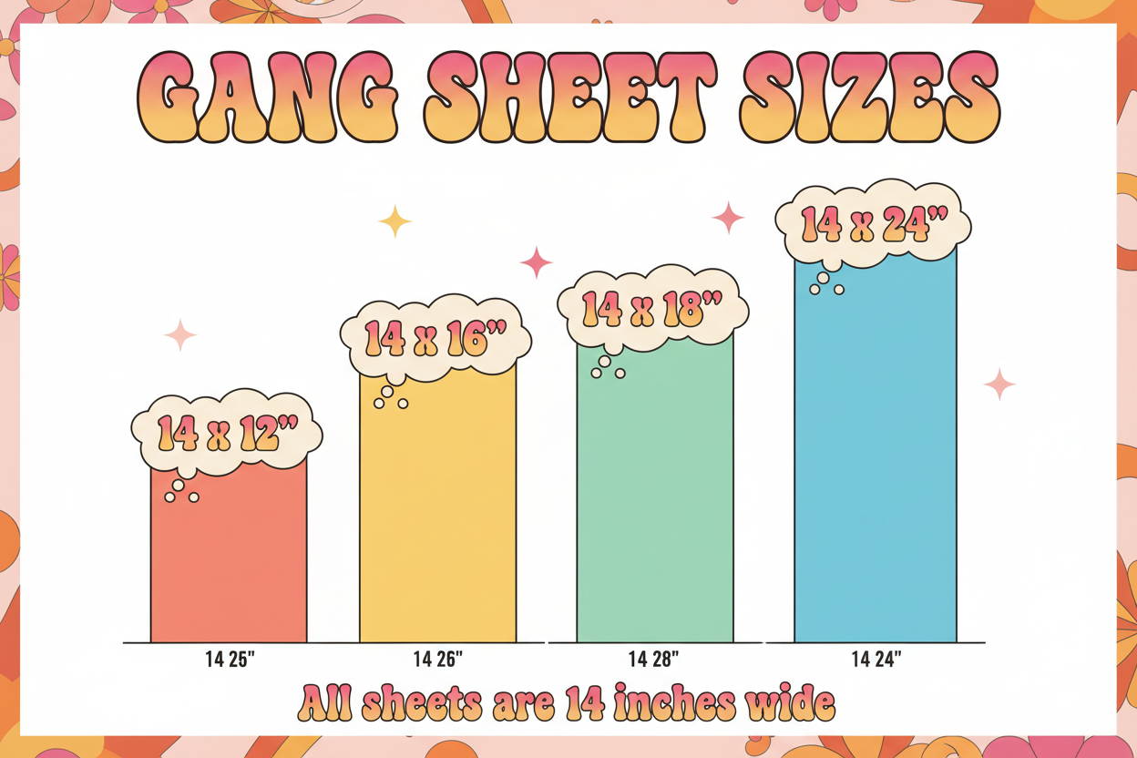 Gang Sheet Size Comparison