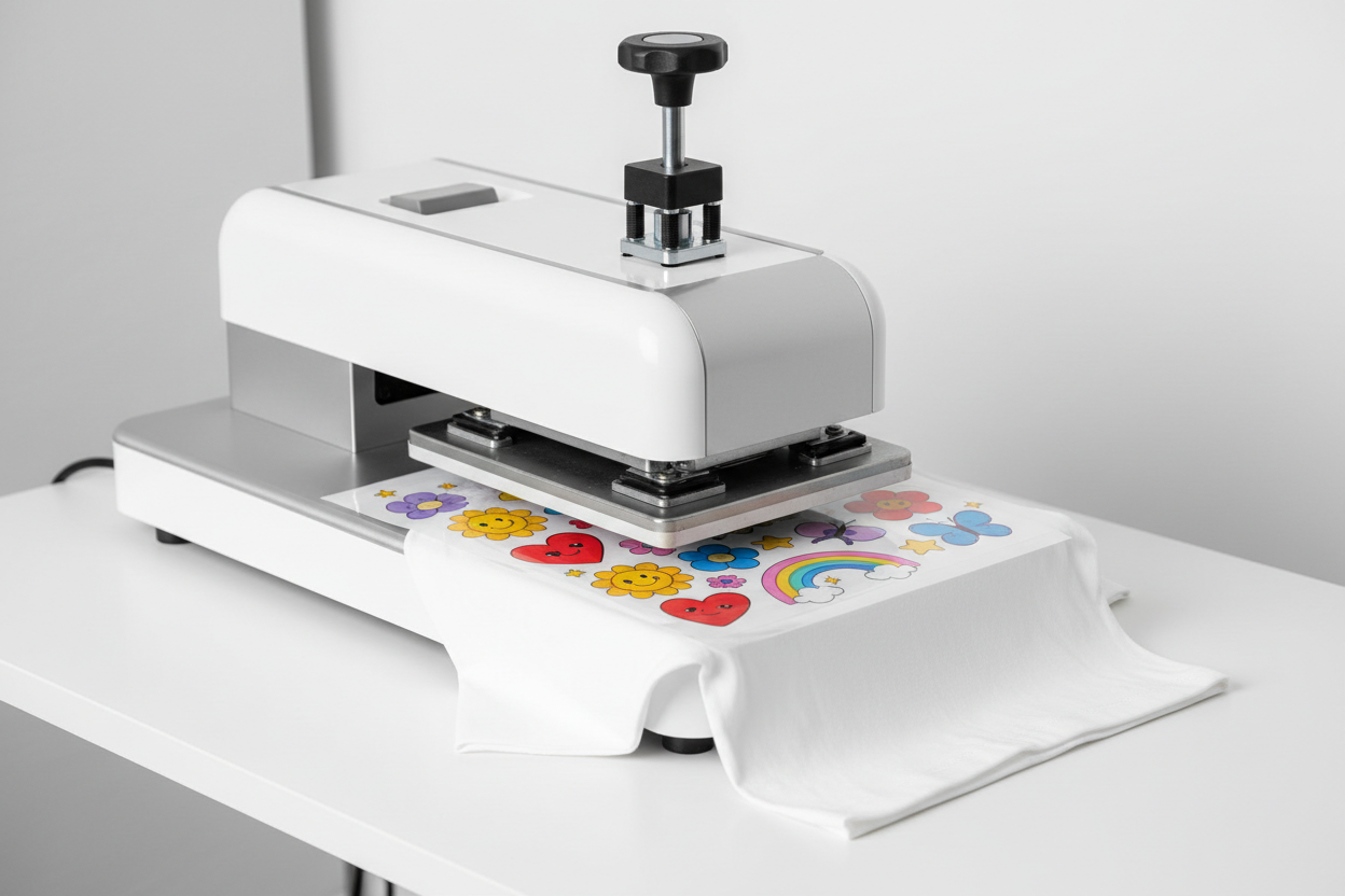 Heat Press with Cute Gang Sheet Designs