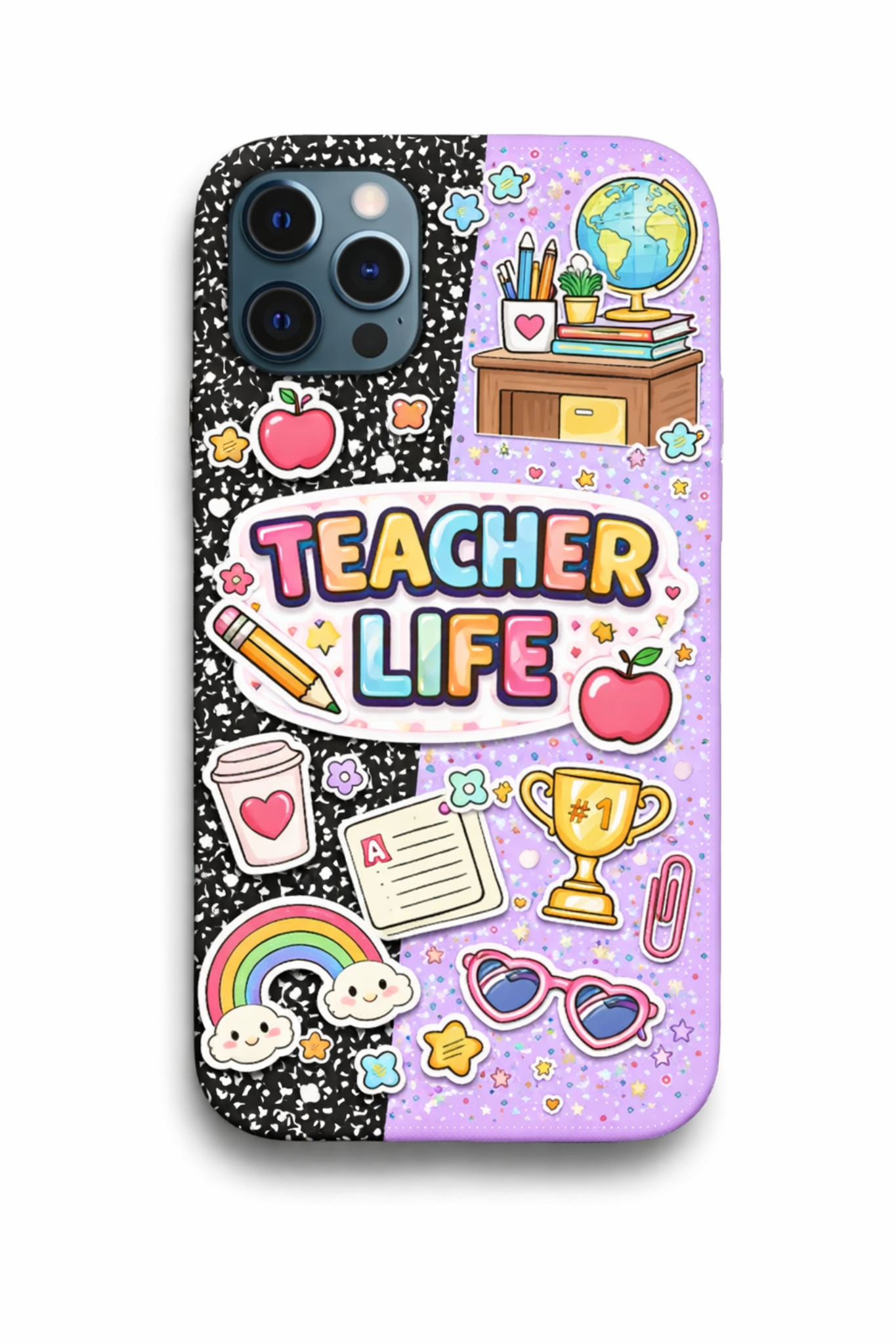 Teacher Life Phone Case – Cute Kawaii Design for Educators | iPhone 16 & 16 Pro Max