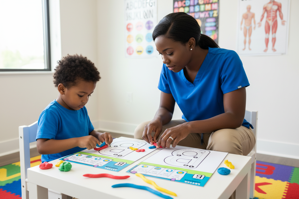 OT therapy session mockup