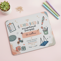 Pastel flat lay mockup