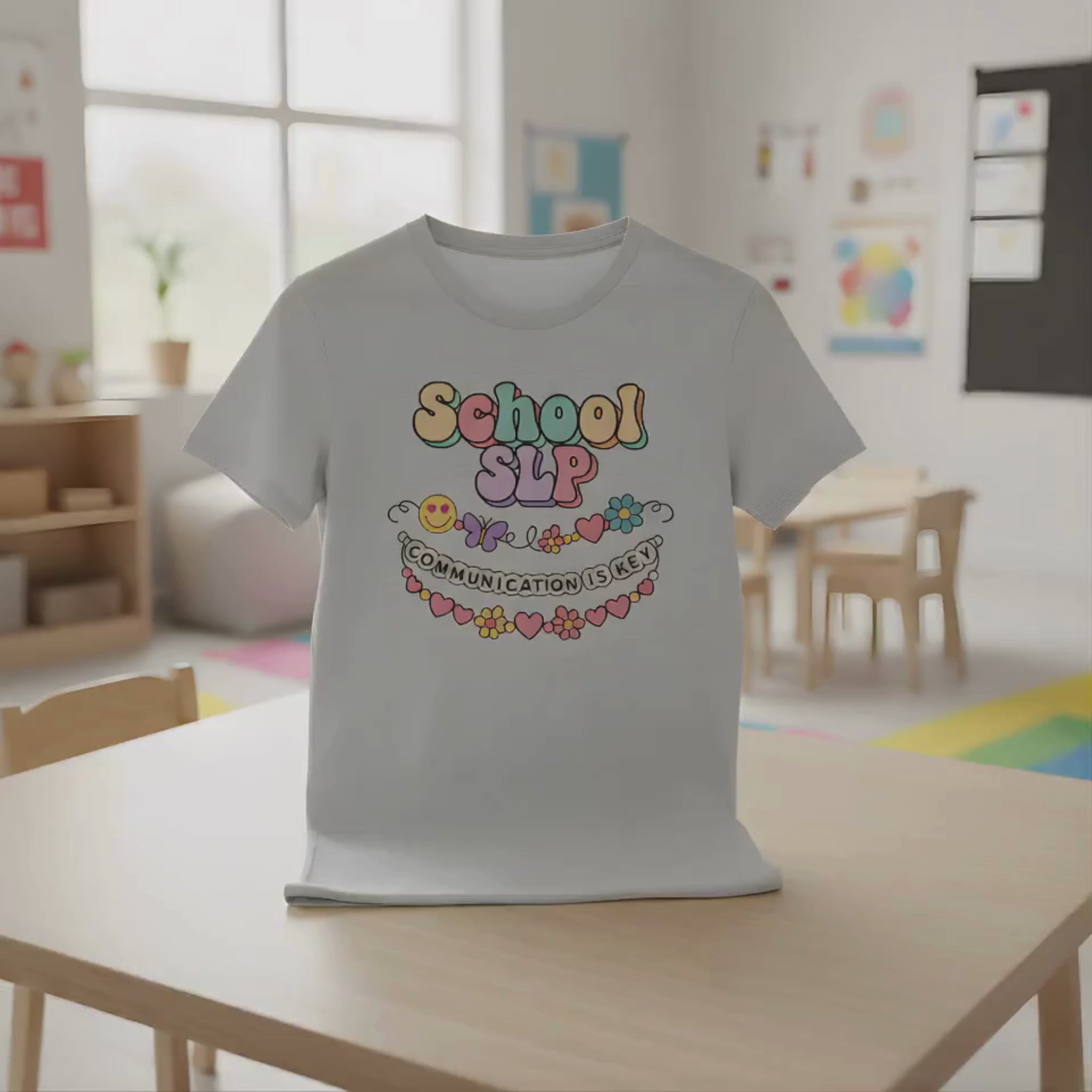 School SLP – Communication Is Key Retro Graphic Tee