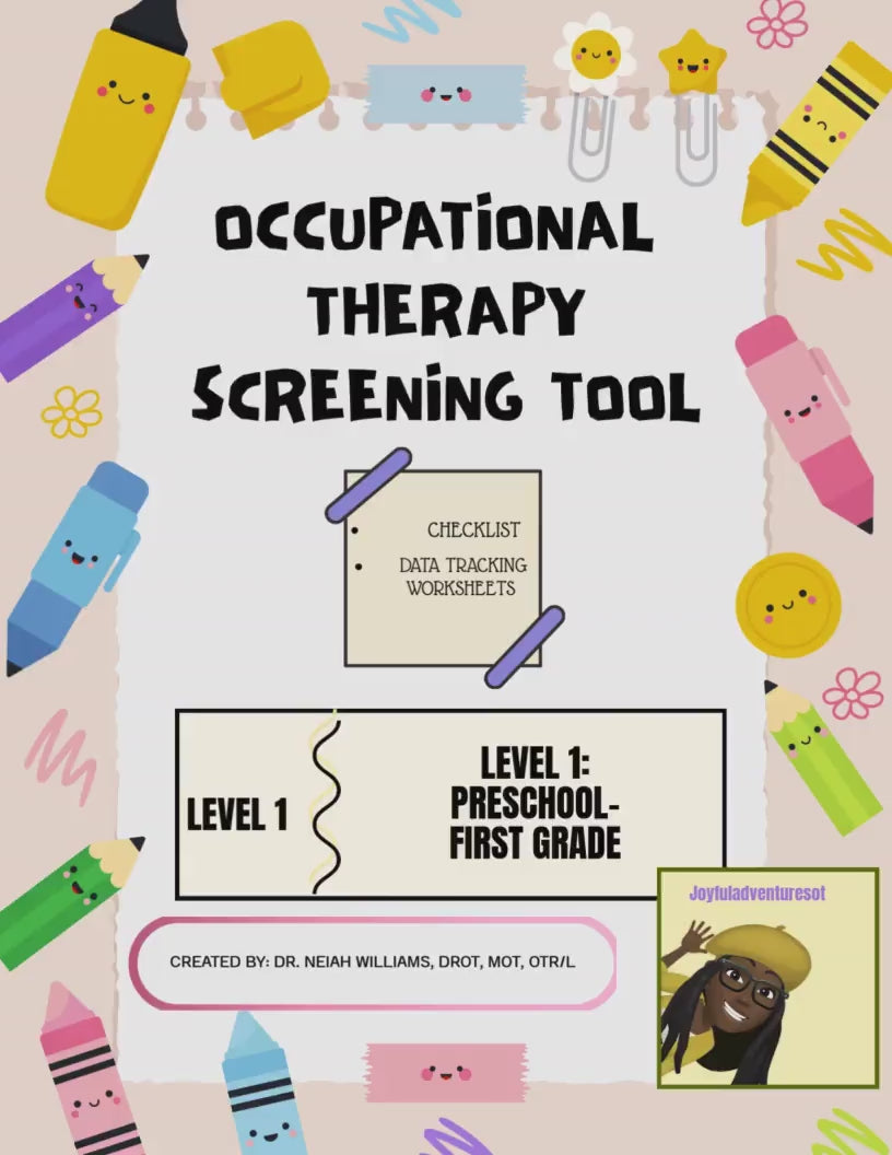 OT Screening Tool | School System| 80-Page Fine Motor Assessment Bundle | Digital Download
