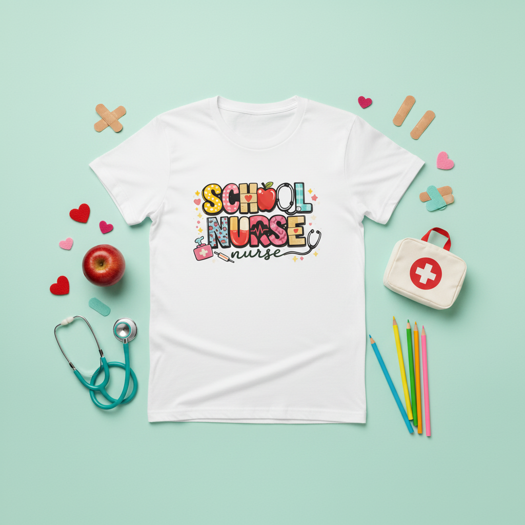 School Nurse flat lay mockup