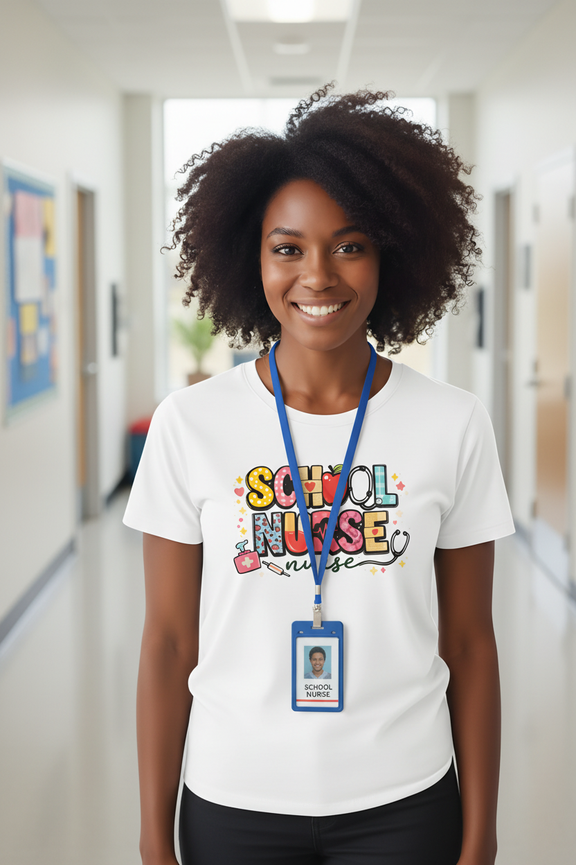 School Nurse lifestyle mockup - hallway
