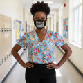 School Nurse mask - Black woman in hallway