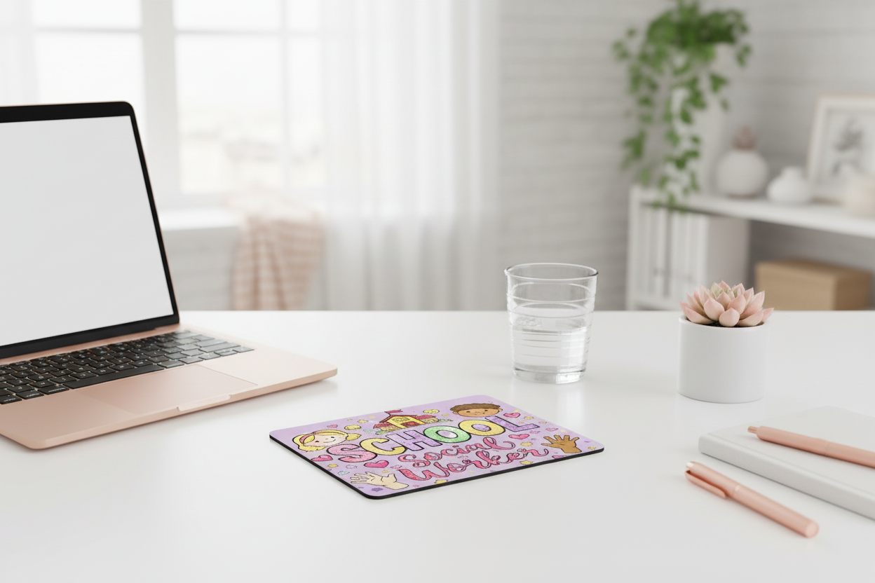 School Social Worker Mouse Pad - Home Office
