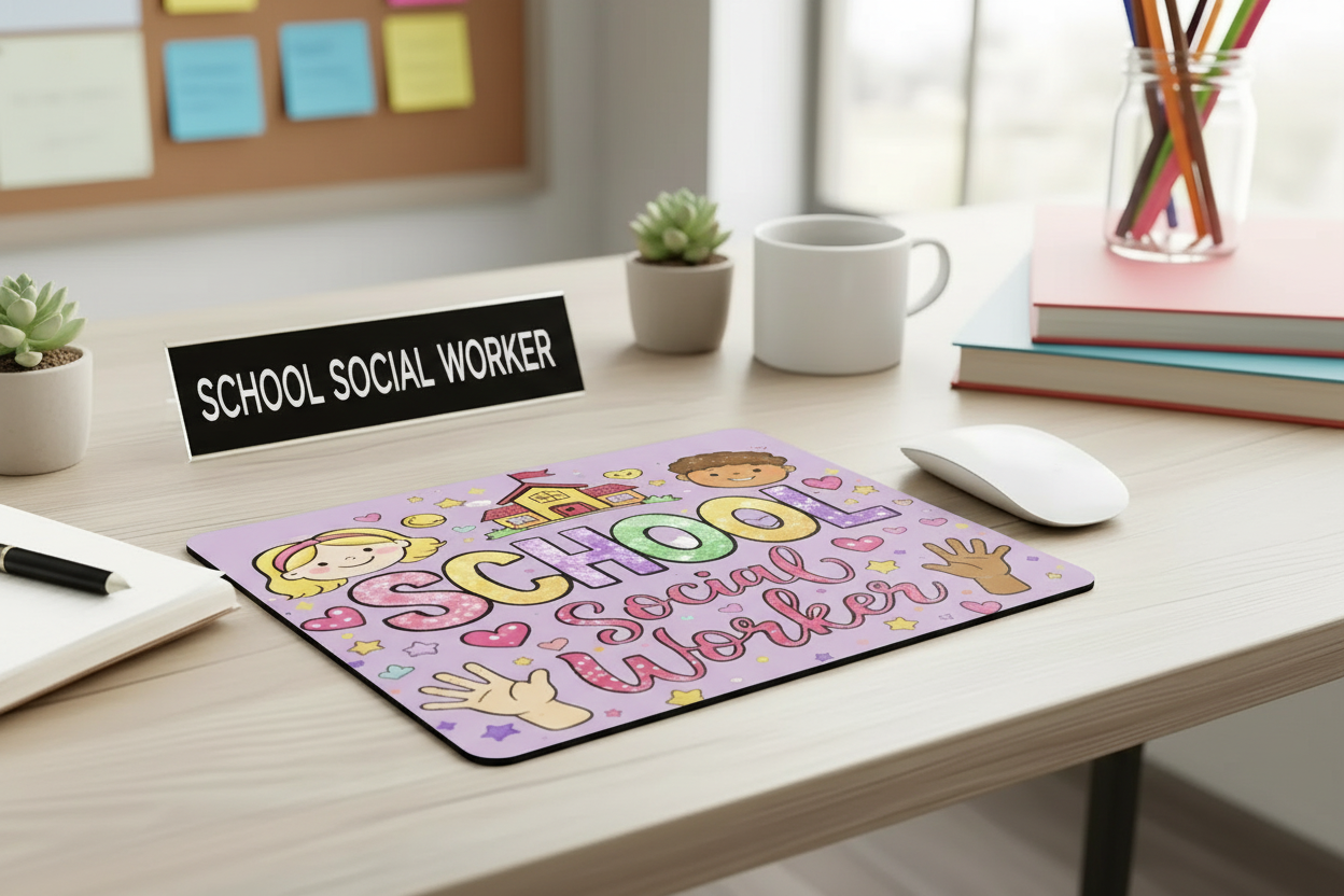 School Social Worker Mouse Pad - SSW Office
