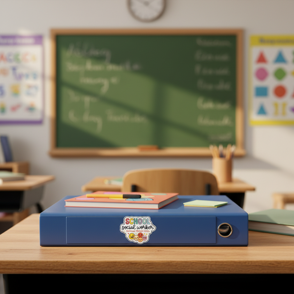 School Social Worker Sticker - Classroom Binder