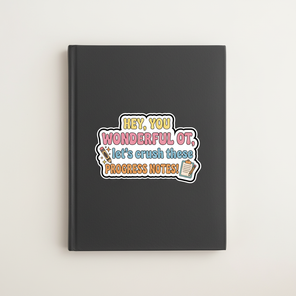Sticker on planner cover
