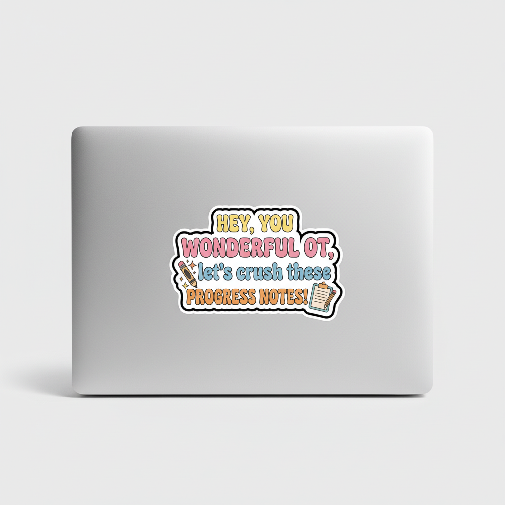 Sticker straight on laptop lid