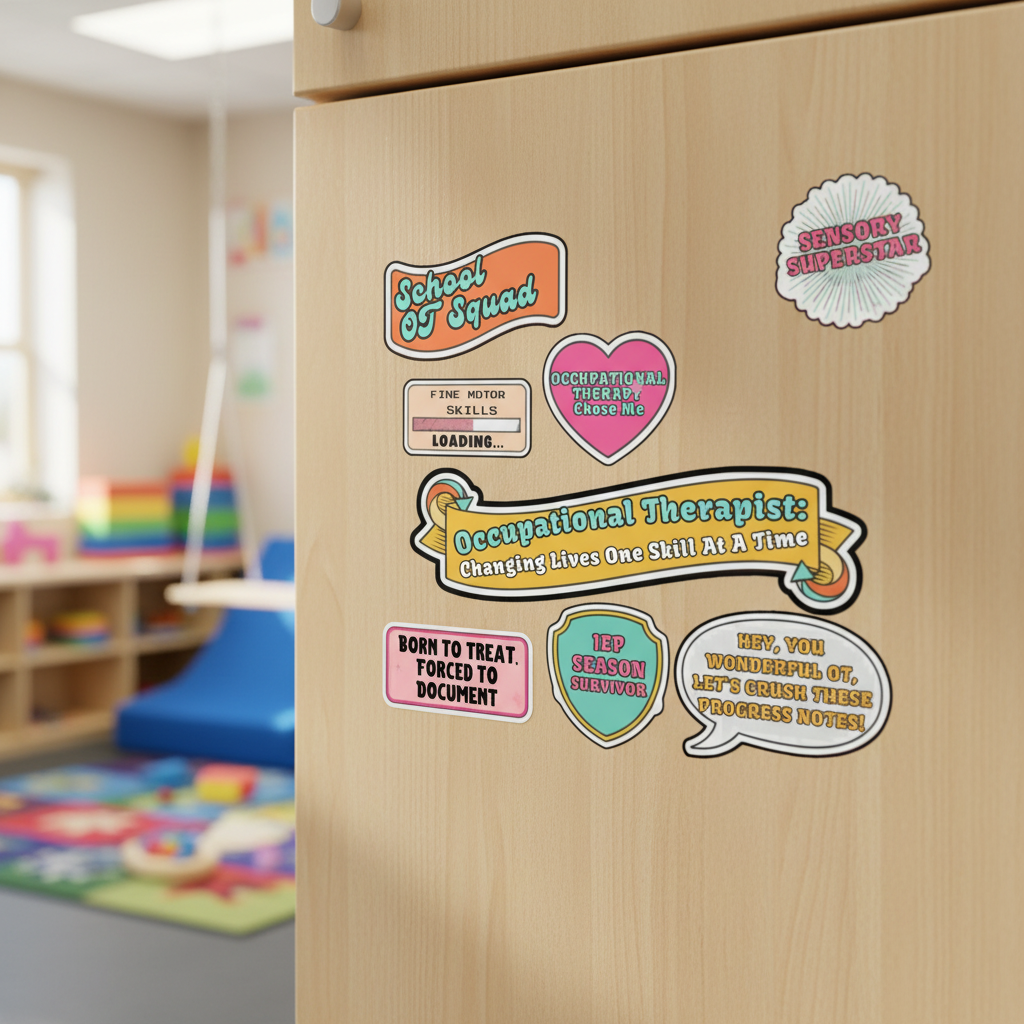 Stickers on Cabinet