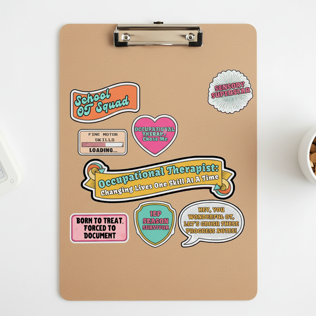 Stickers on Clipboard