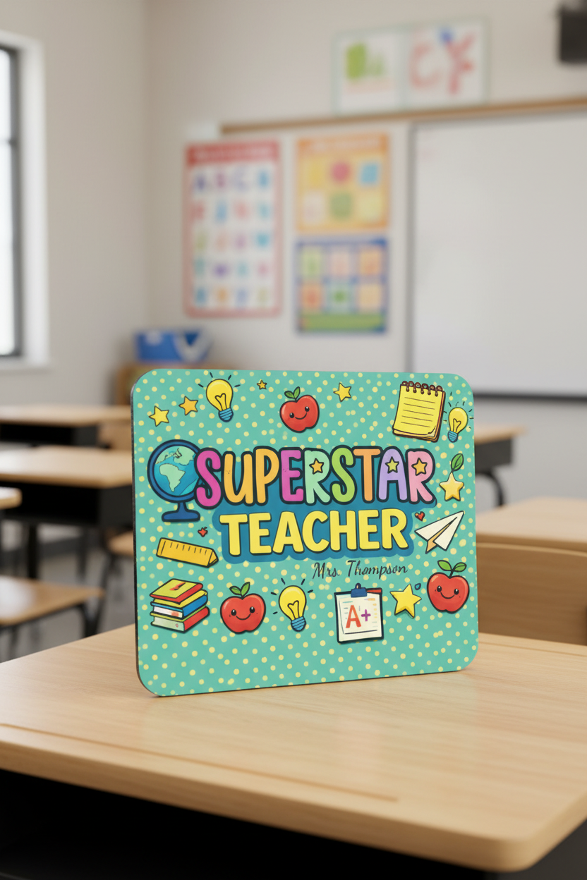 Superstar Teacher Mouse Pad - Standing