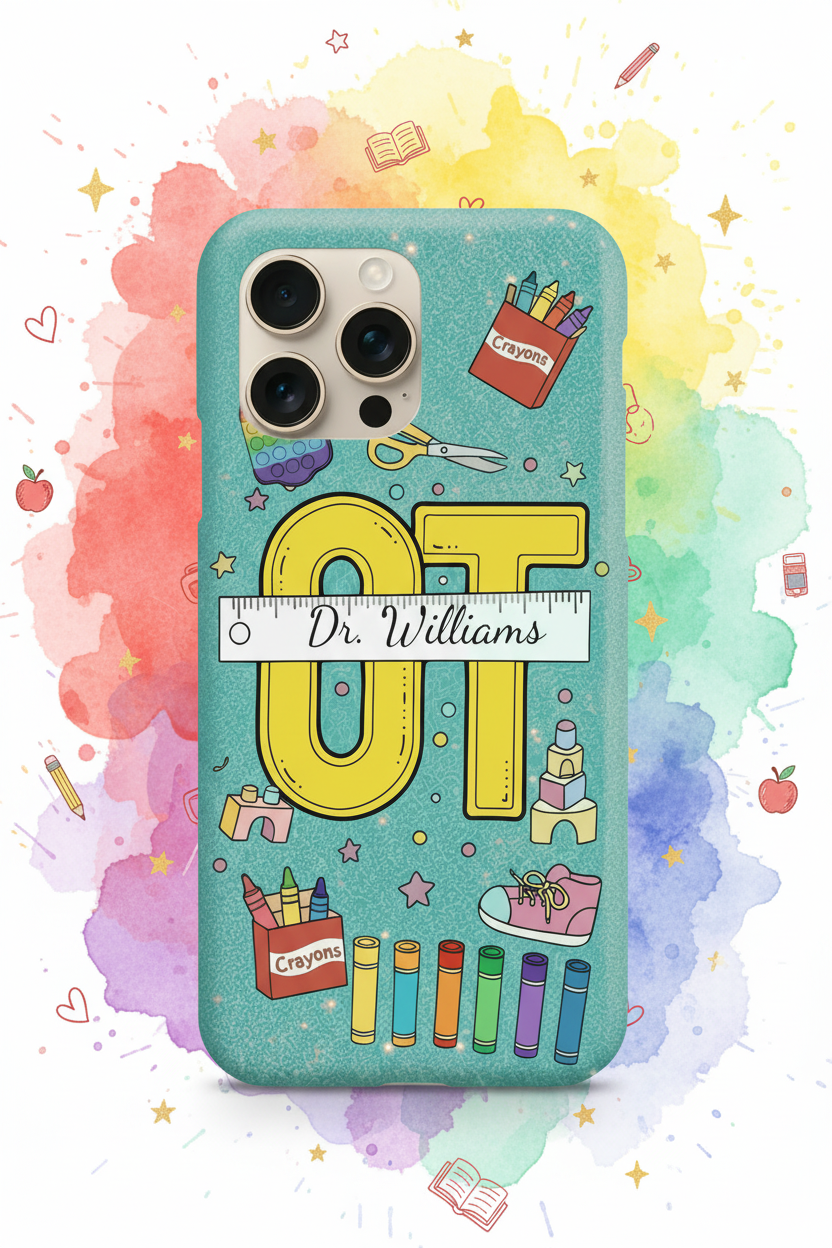 Watercolor Background Phone Case Mockup